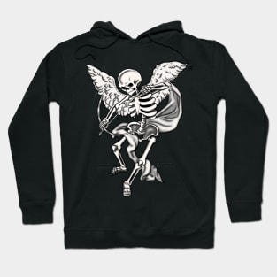 Skeleton, Cupid, angel, bow Hoodie